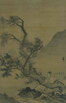 明代 吴伟-松风高士图-(169.3x109.4cm)