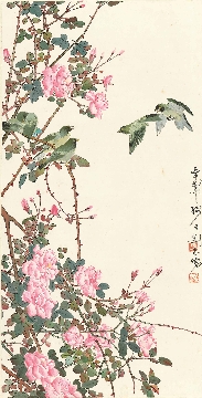 刘长春 花鸟图 纸本