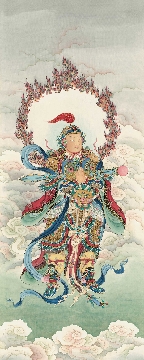 佛教图录图片-014-夏荆山佛像画-罗汉