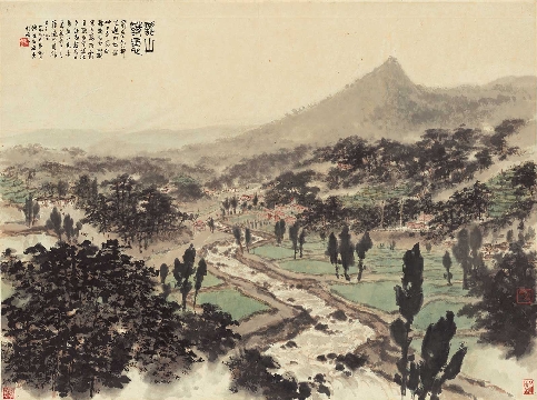 傅抱石-瑶山诗意图