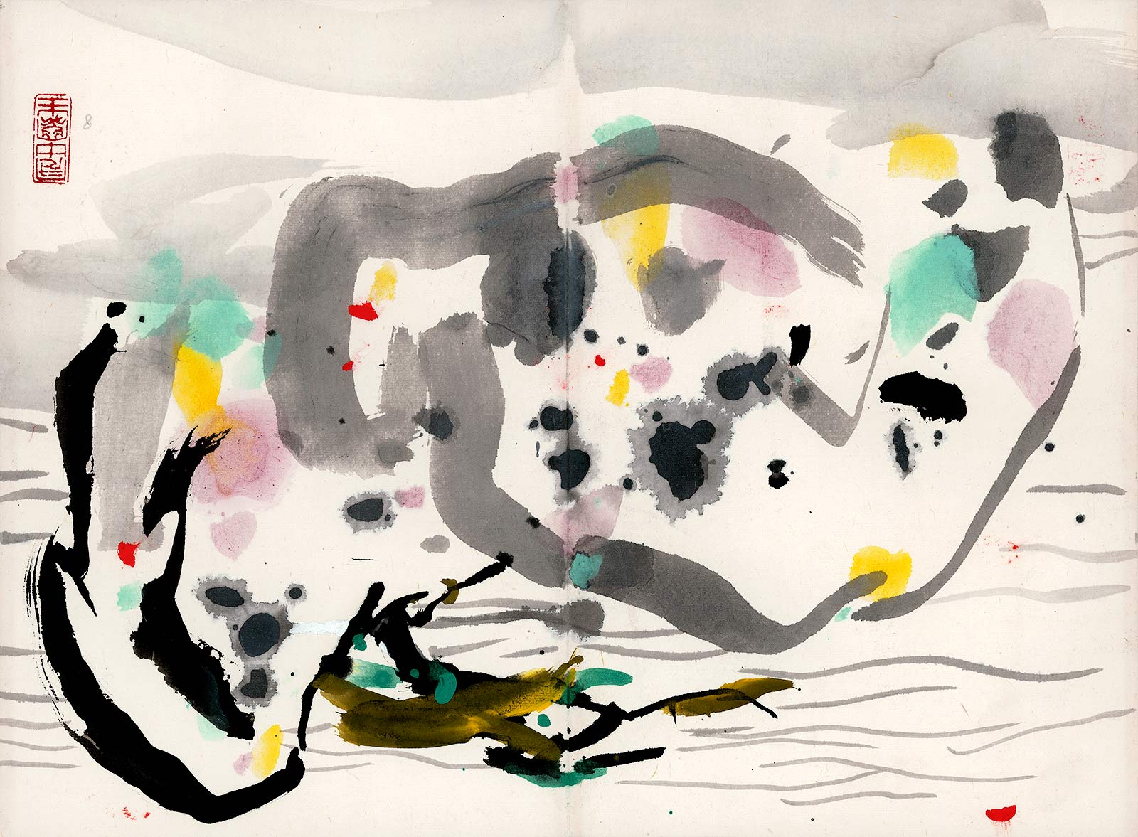吴冠中 绘画册页09国画超高清大图原图扫描真迹全图书画图片下载