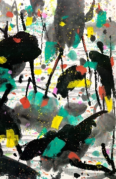 吴冠中 吴冠中荷塘-04