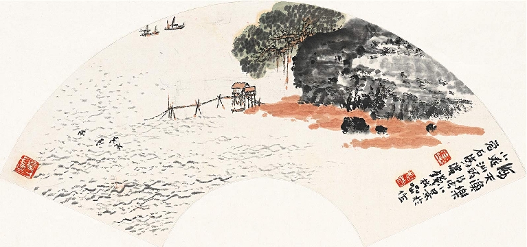 钱松岩-海天渔乐(185x550)