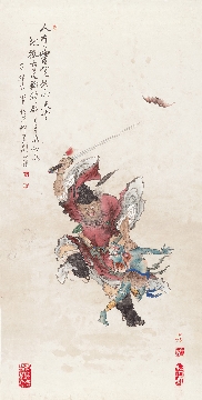 佛教图录图片-293-夏荆山佛像画-钟馗