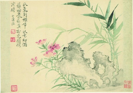 清_恽寿平_花卉图_9开-03