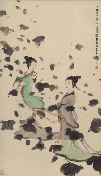 傅抱石 湘君湘夫人60.2x104.7