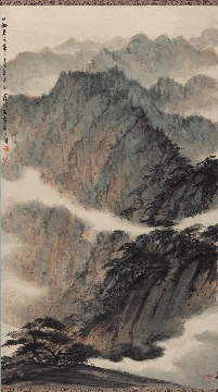 傅抱石 蜀山图65.3x108.1
