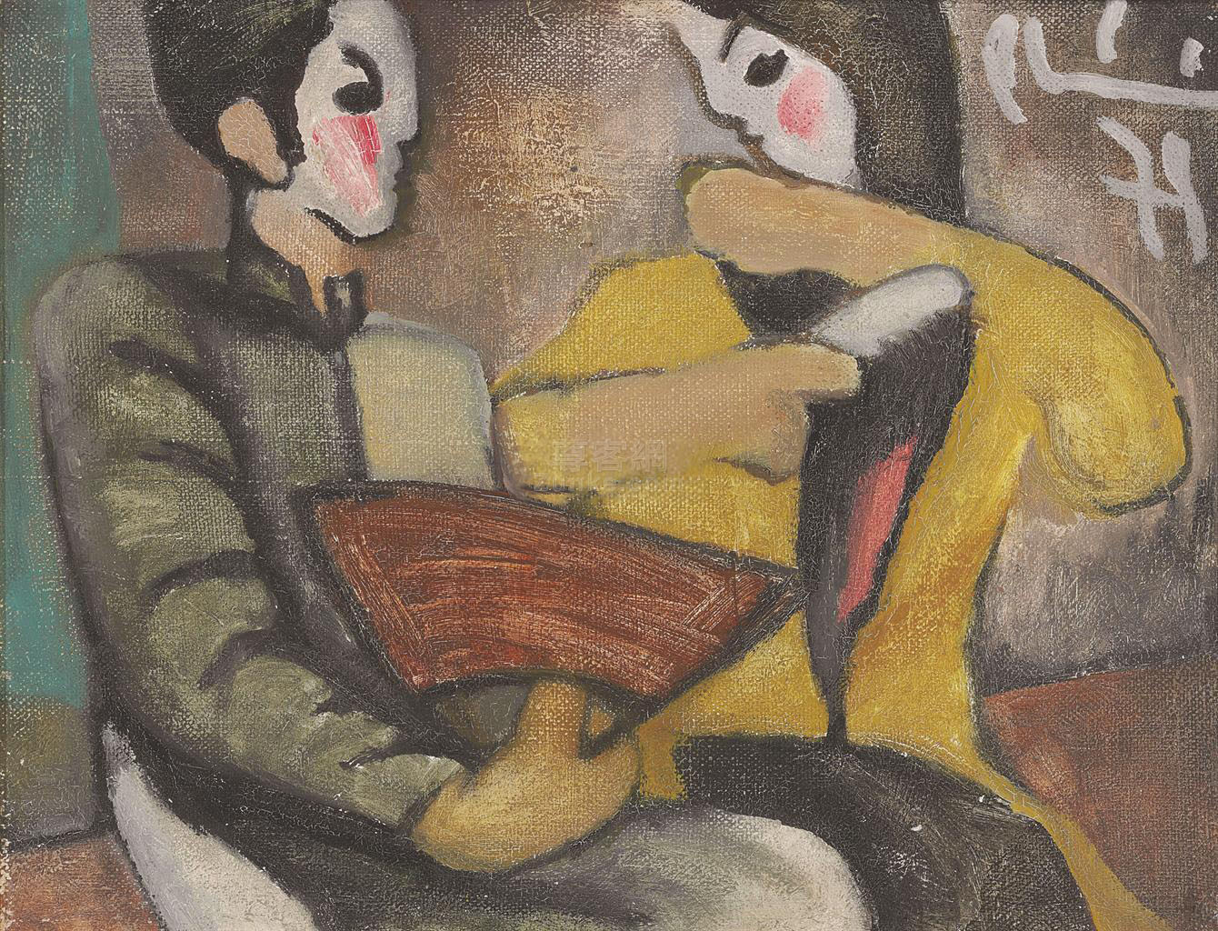 BUI OPERA PLAYERS oil on canvas PLAYER