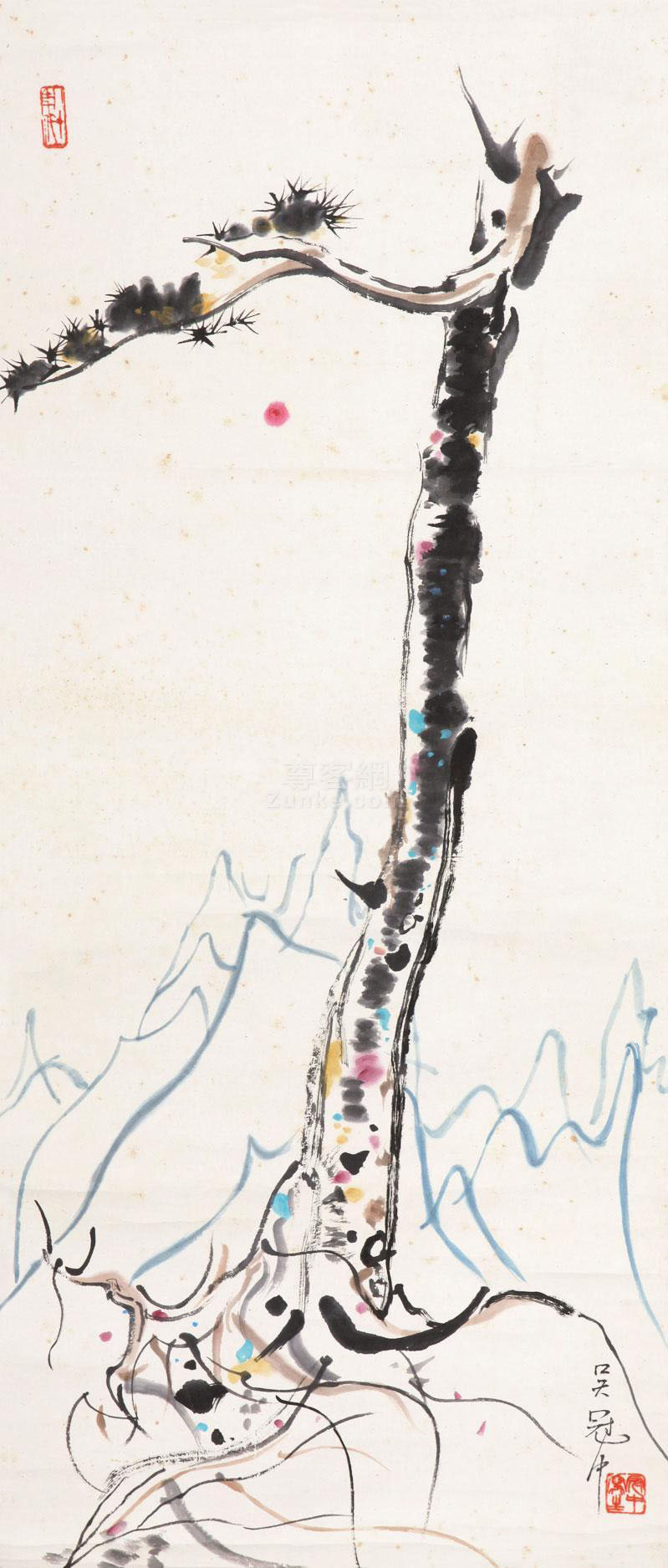 吴冠中(19192010),1919年出生于江苏省宜兴县。1942年毕业于国立艺术专科学校,1946年考取教育部公费留学,1947年到巴黎国立高级美术学校,随苏沸尔学校学习西洋美术史。吴冠中1950年秋返国。先后任教于中央美术学院、清华大学建筑系、北京艺术学院、中央工艺美术学院。曾任清华大学美术学院教授、中国美术家协会顾问,全国政协委员等职。 2010年6月25日23时57分,吴冠中先生因病医治无效,在北京医院逝世,享年91岁。 曾出版过《吴冠中素描、色彩画选》、《吴冠中中国画选一辑》、《东寻西找集》、《