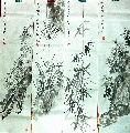 梅兰竹菊四条屏