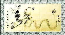 根笔书法 ——龙行天下