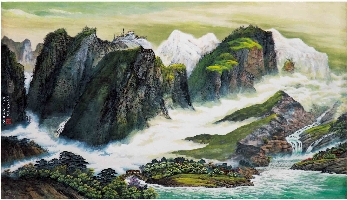 碧丽山高水长流