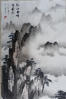 黄山奇峰白云涌