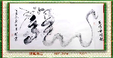 根笔书法——黄河母亲龙