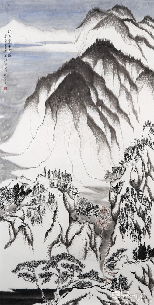 江山雪霁图作品欣赏