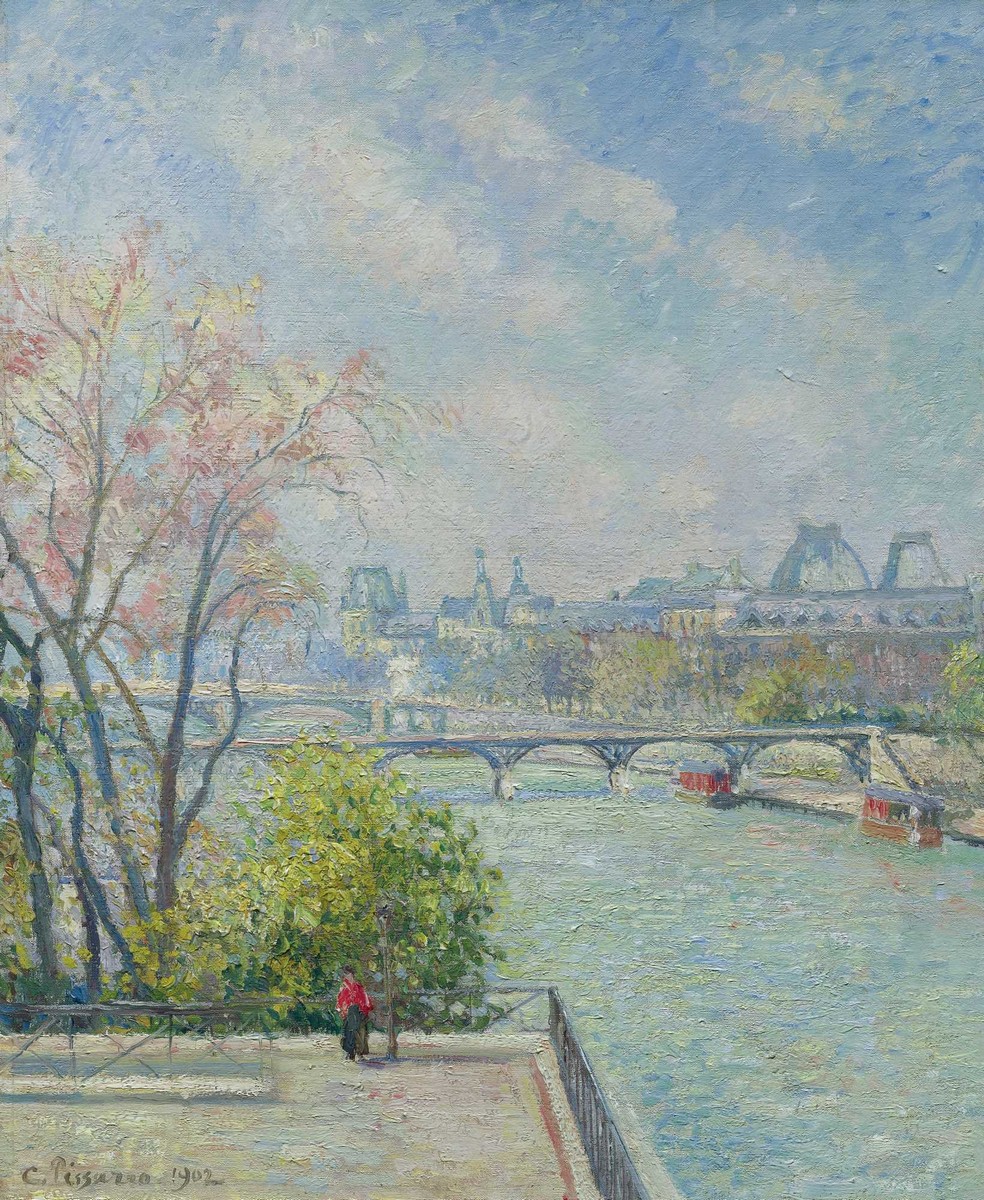 0209_印象派油画_2_Camille_Pissarro-LE_LOUVRE_MATIN_PRINTEMPS20_毕沙罗