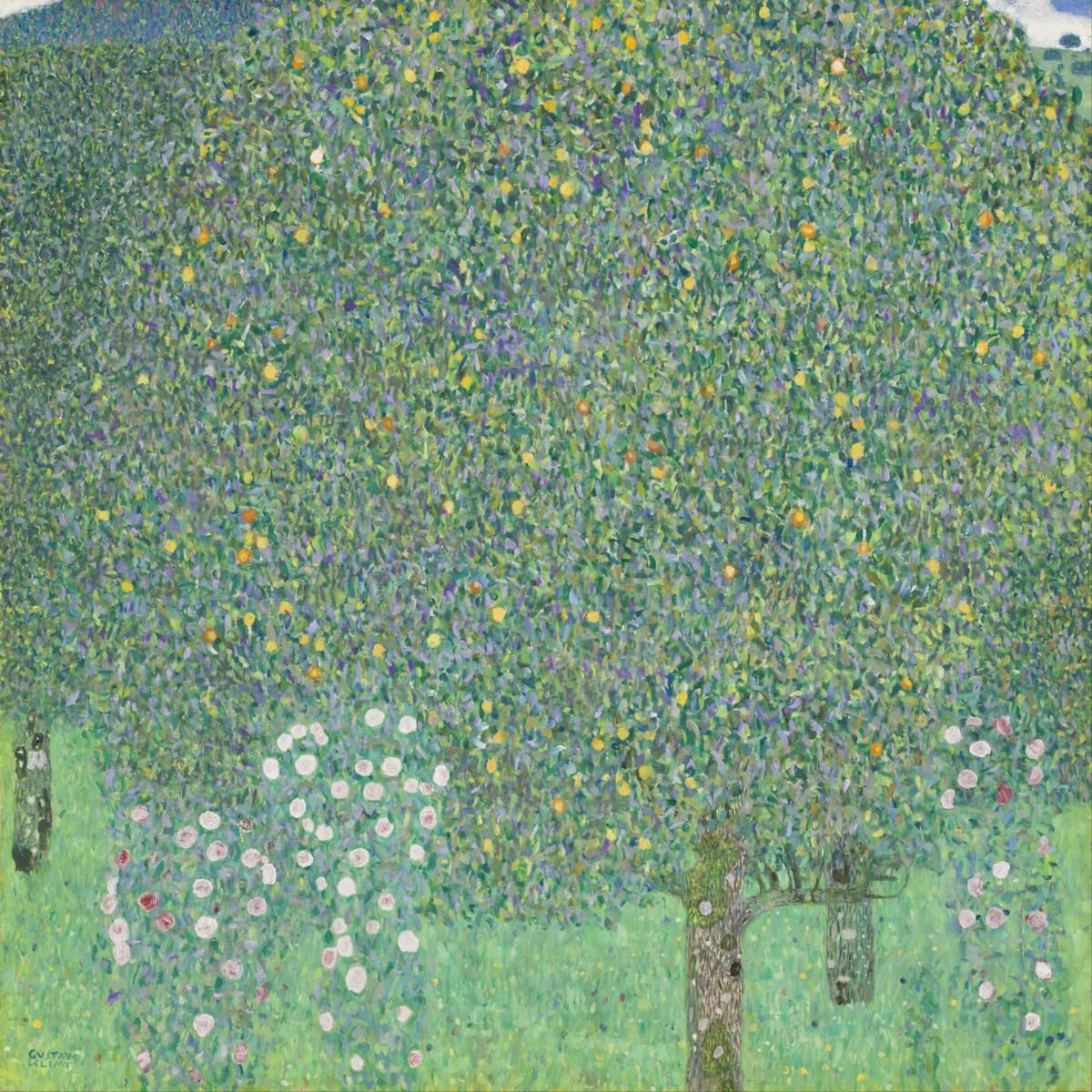 0041_克里姆特绘画作品集油画图集TIF_Gustav_Klimt_-_Rosebushes_under_the_Trees_