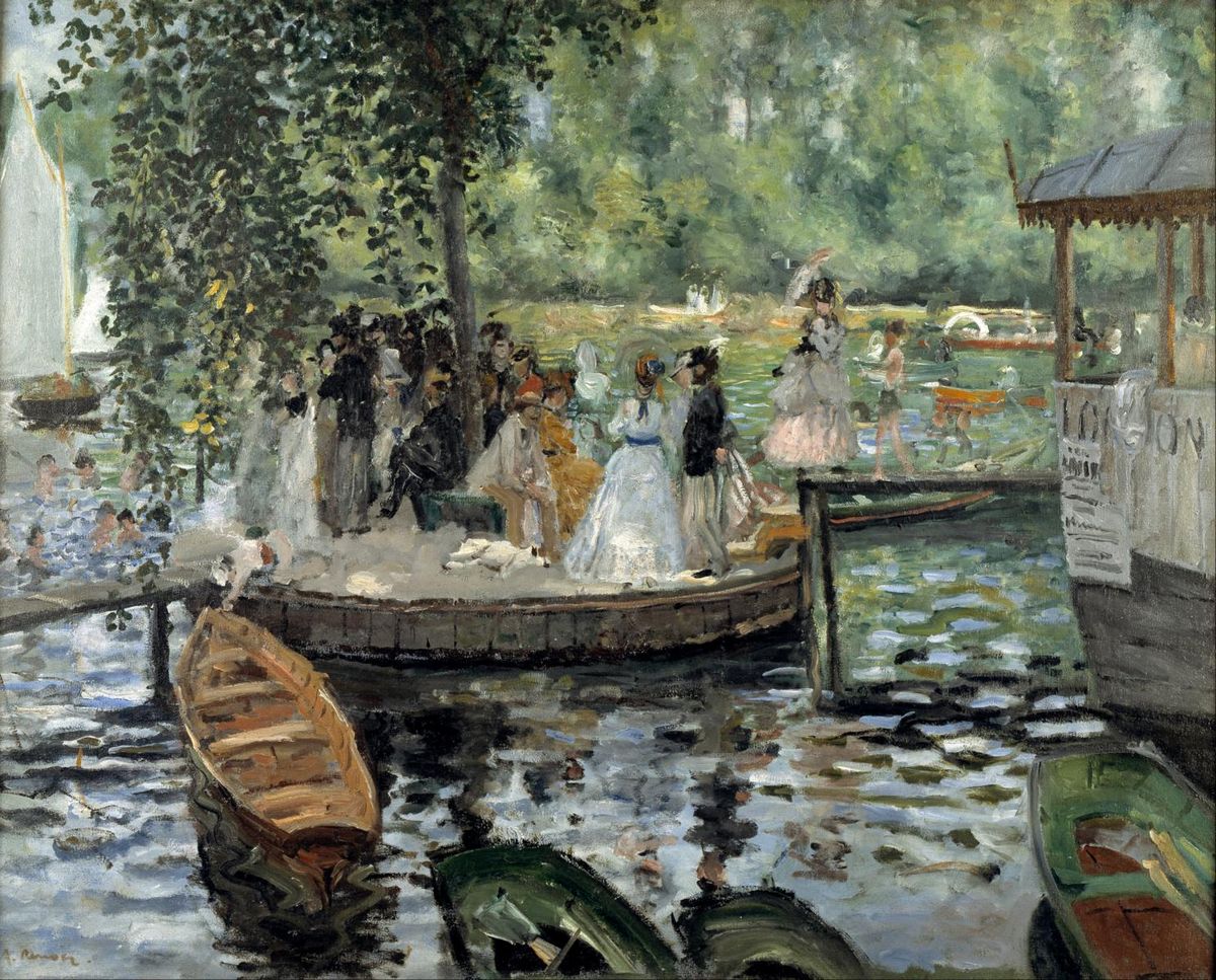 0019 雷诺阿绘画油画图集TIF格式 Auguste Renoir La Grenouillère油画超高清大图原图扫描真迹全图书画图片下载