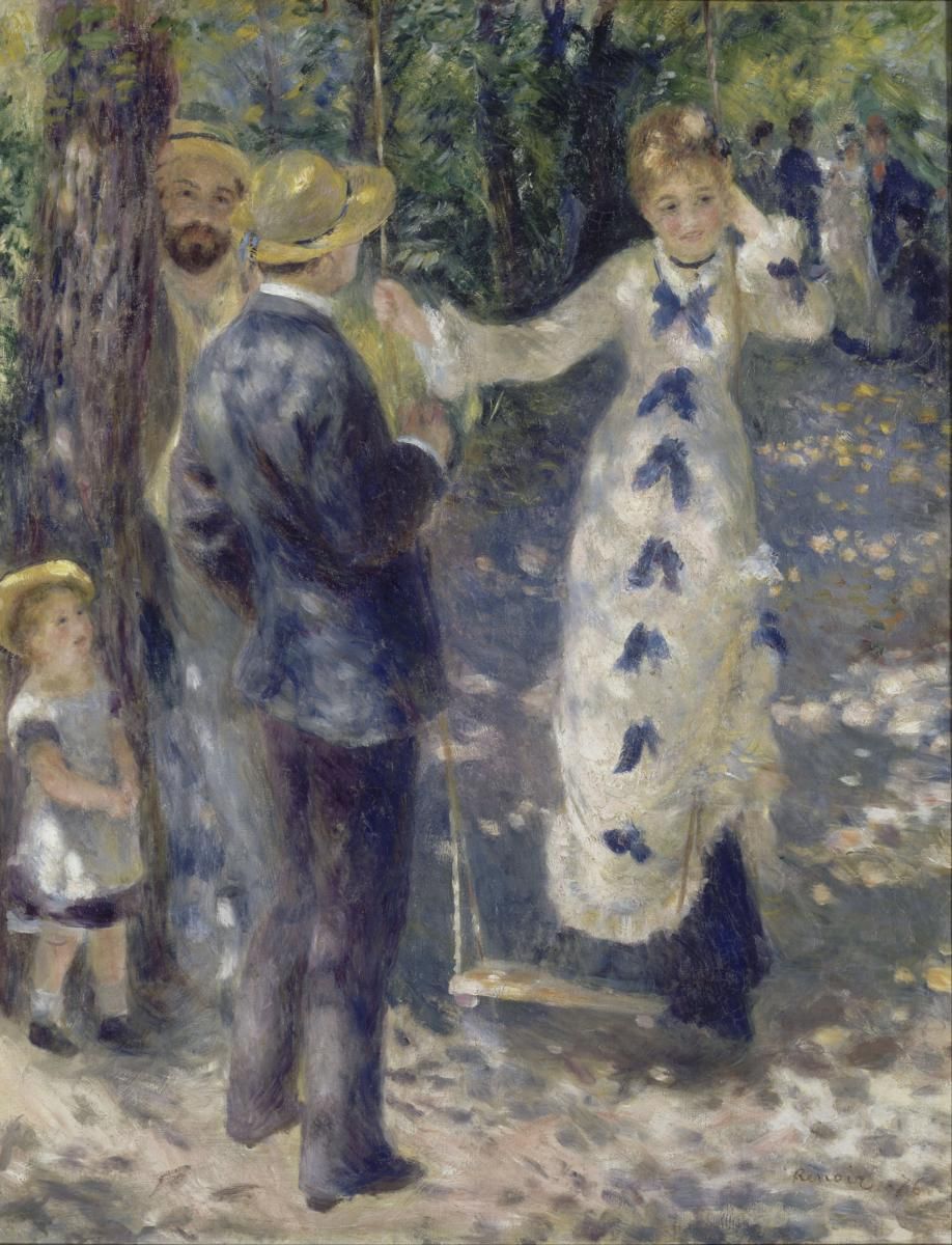 0027 雷诺阿绘画油画图集TIF格式 Auguste Renoir The Swing油画超高清大图原图扫描真迹全图书画图片下载