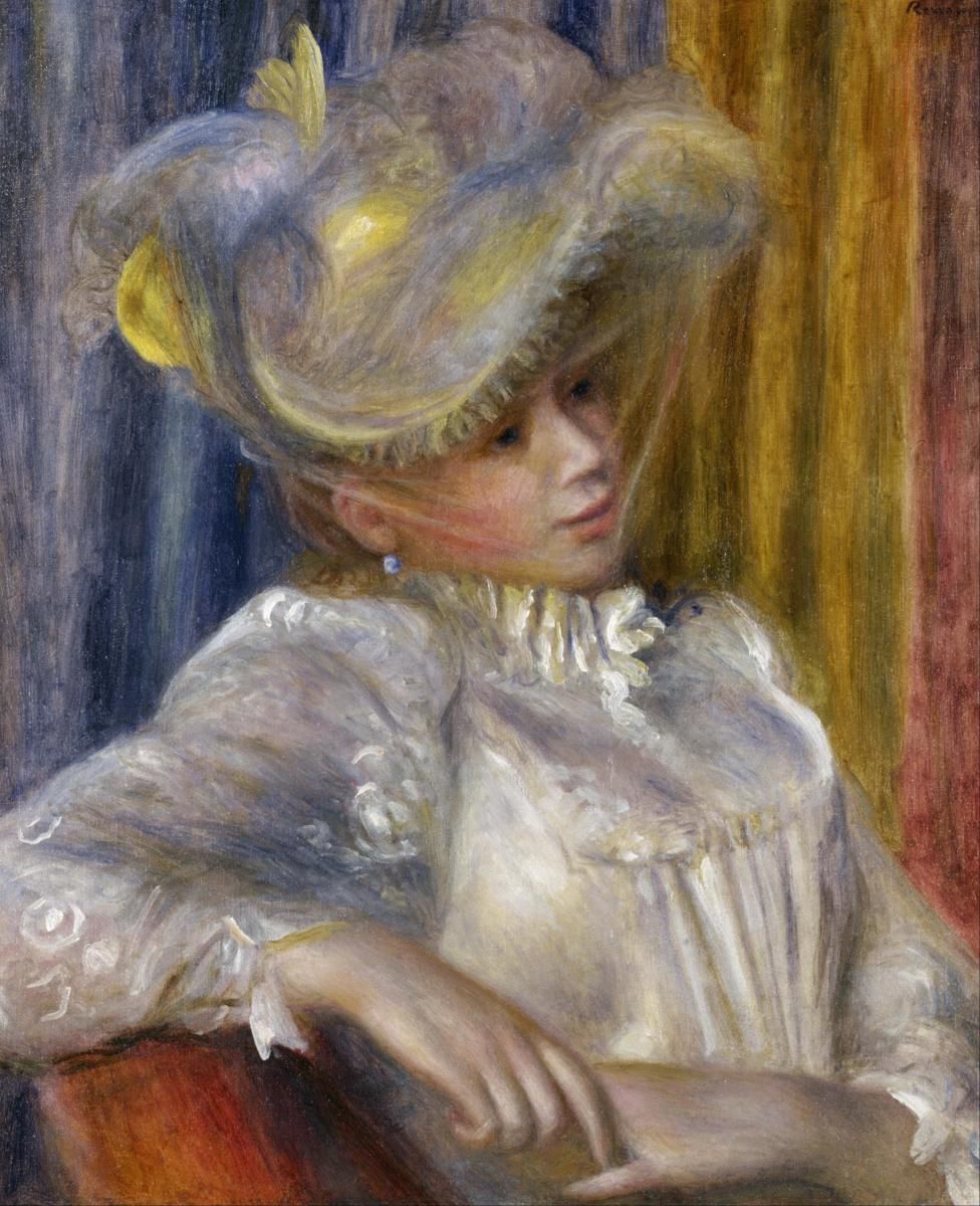 0099_雷诺阿绘画油画图集TIF格式_Pierre-Auguste_Renoir_-_Woman_with_a_Hat