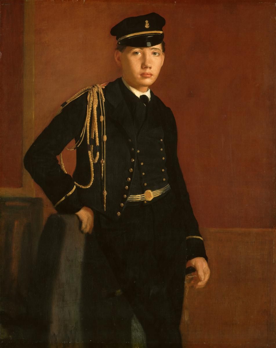 0023_德加绘画油画图集TIF_Edgar_Degas_-_Achille_De_Gas_in_the_Uniform_Cadet