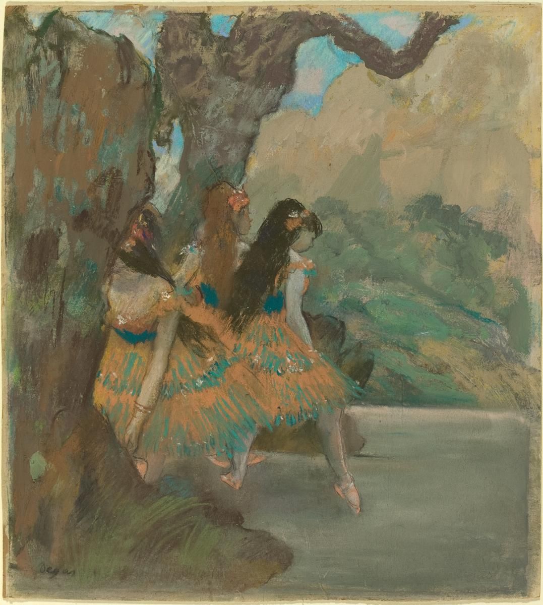 0028_德加绘画油画图集TIF_Edgar_Degas_-_Ballet_Dancers_c._1877
