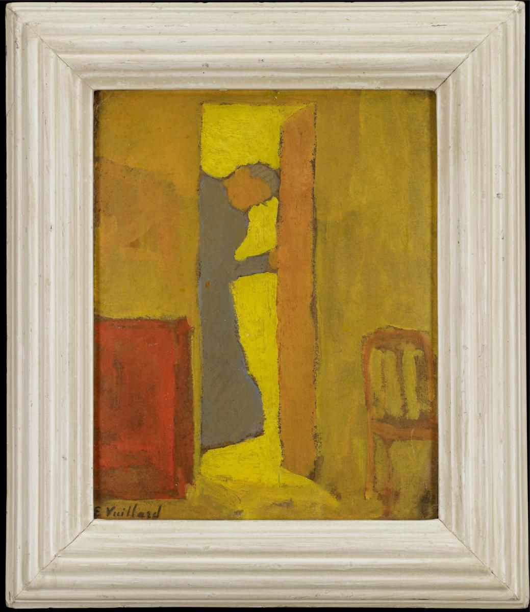 0020_维亚尔绘画油画图集TIF_Edouard_Vuillard-The_Artists_Mother_Opening_a_Door
