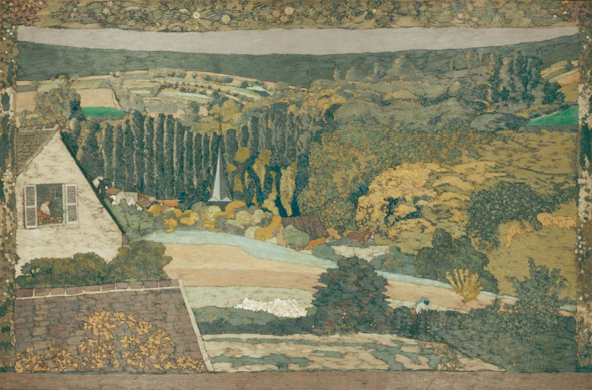 0038_维亚尔绘画油画图集TIF_Edouard_Vuillard_Window_overlooking_the_Woods_1899