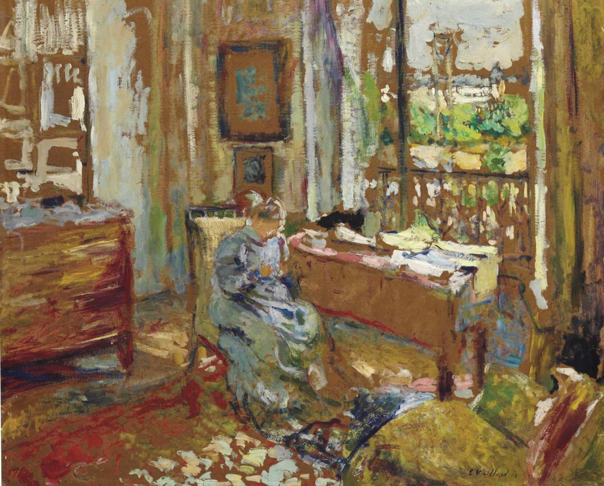 Tif Edouard Vuillard Madame Vuillard Cousant Rue De La