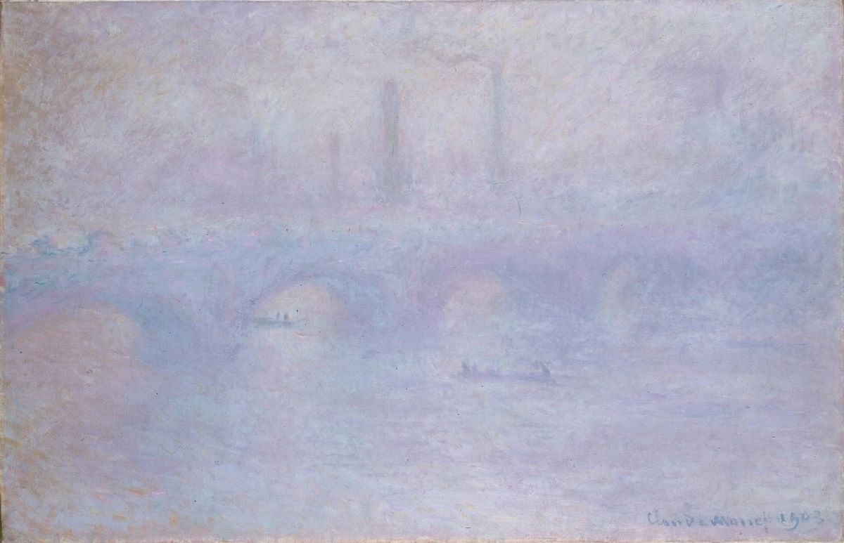 0032_莫奈睡莲系列_高清喷绘素材_Waterloo_Bridge_Fog_1903