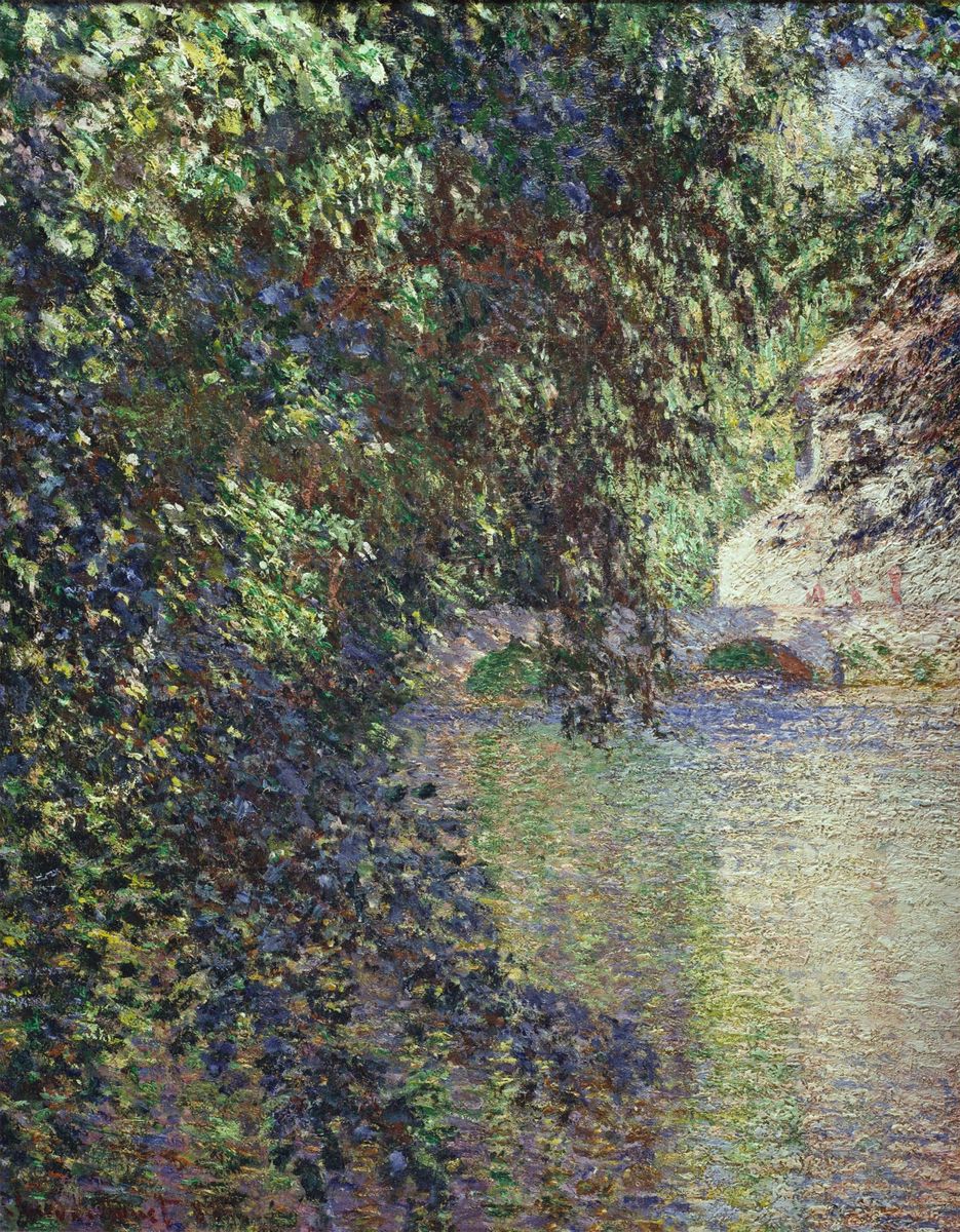 1208_莫奈高清油画绘画作品JPG格式_Claude_Monet_Paintings_-_1525_paintings_Watermill_at_Limetz_1888
