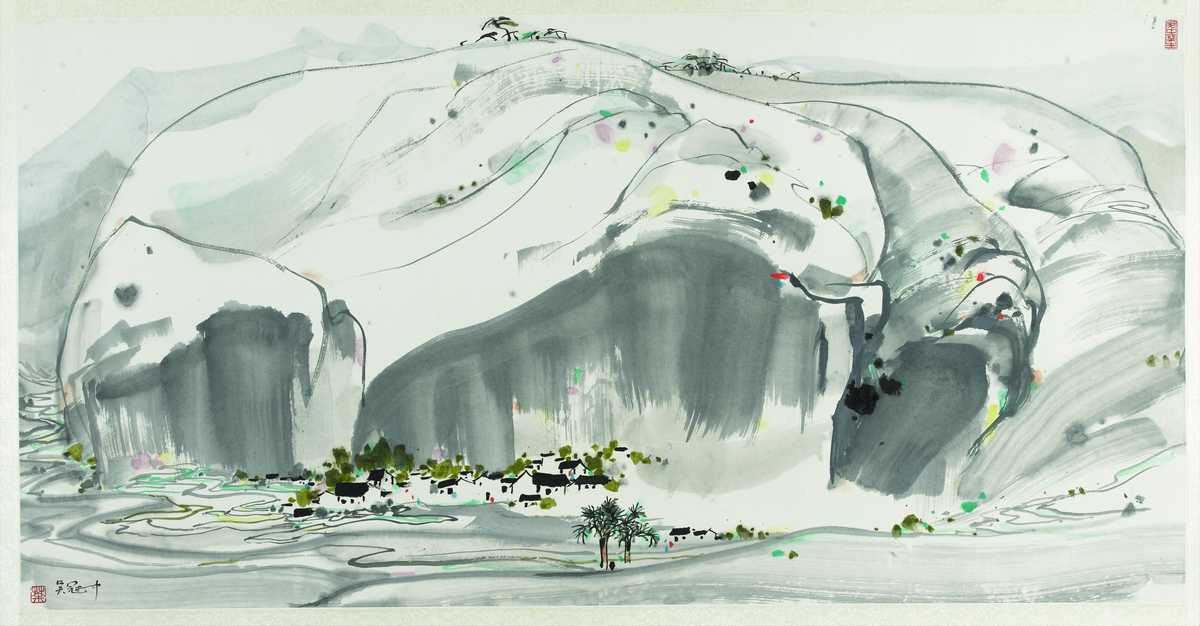 0001_吴冠中绘画作品集高清图TIF格式_吴冠中_-1-吴冠中油画超高清大图原图扫描真迹全图书画图片下载