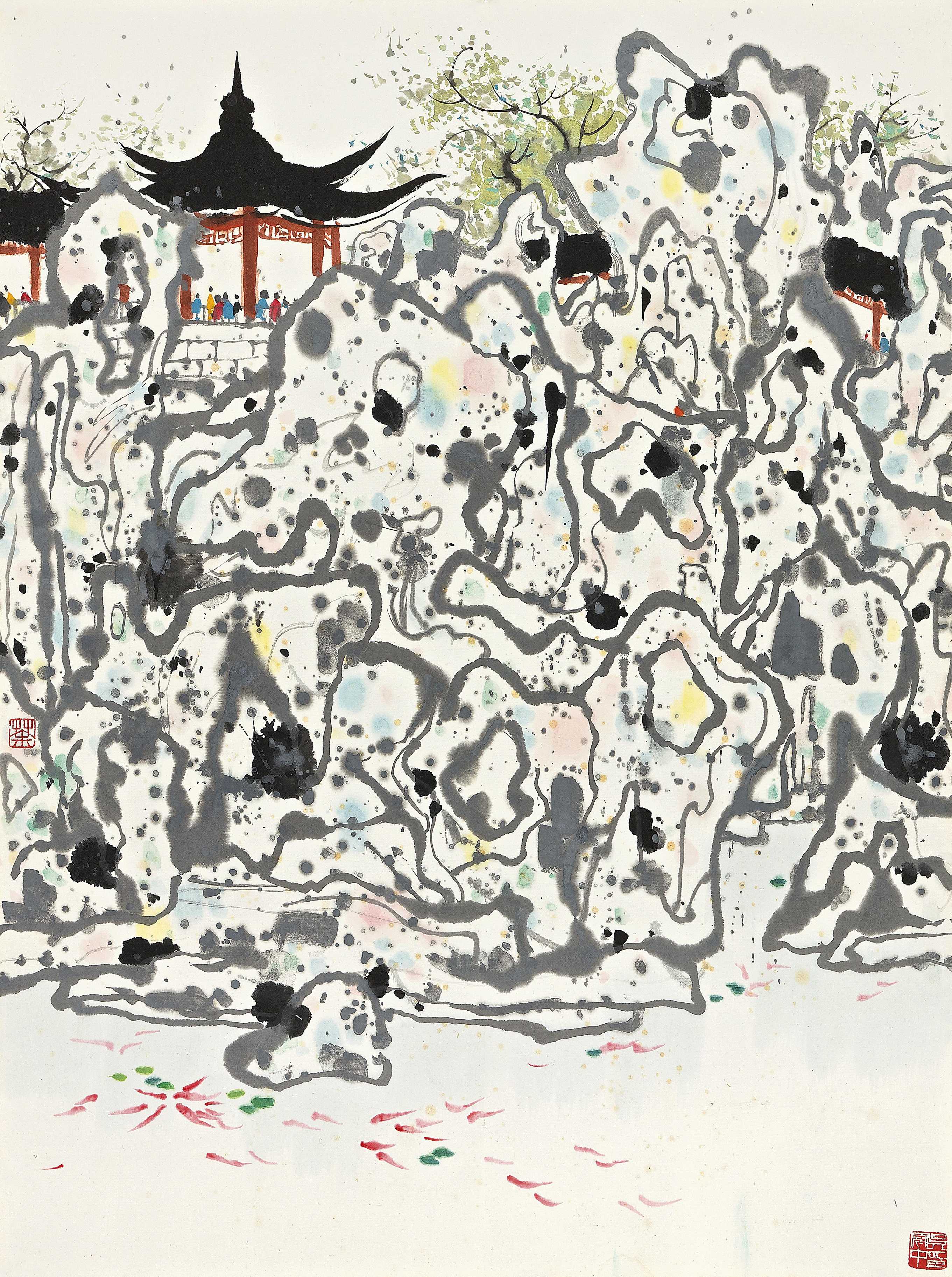 0053_吴冠中绘画作品集高清图TIF格式_吴冠中_作品-__217_-吴冠中油画超高清大图原图扫描真迹全图书画图片下载