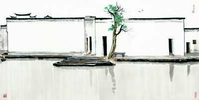 0010_吴冠中绘画作品集高清图TIF格式_吴冠中_双燕-9800-吴冠中