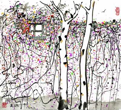 0028_吴冠中绘画作品集高清图TIF格式_吴冠中_秋-吴冠中