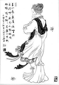 0033_工笔画刘公华白描仕女白描线稿素材高清图33秋风_00p_jpg_600