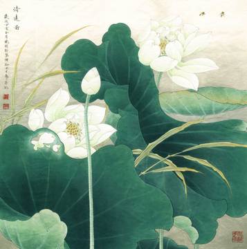 李晓明工笔画荷花高清图jpg