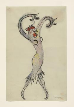 0016_夏加尔绘画专辑theArtofMarcChagall-A-Rooster-costume-design-for-Aleko_4500x6456PX_TIF_300DPI_85_0