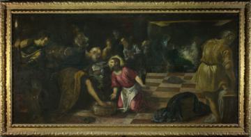 0036_英国伦敦美术馆藏画高清09第九辑-Jacopo-Tintoretto——Christ-washing-the-Feet-of-the-Disciples_7709x4226PX_TIF_300DPI_95_0_丁托列托