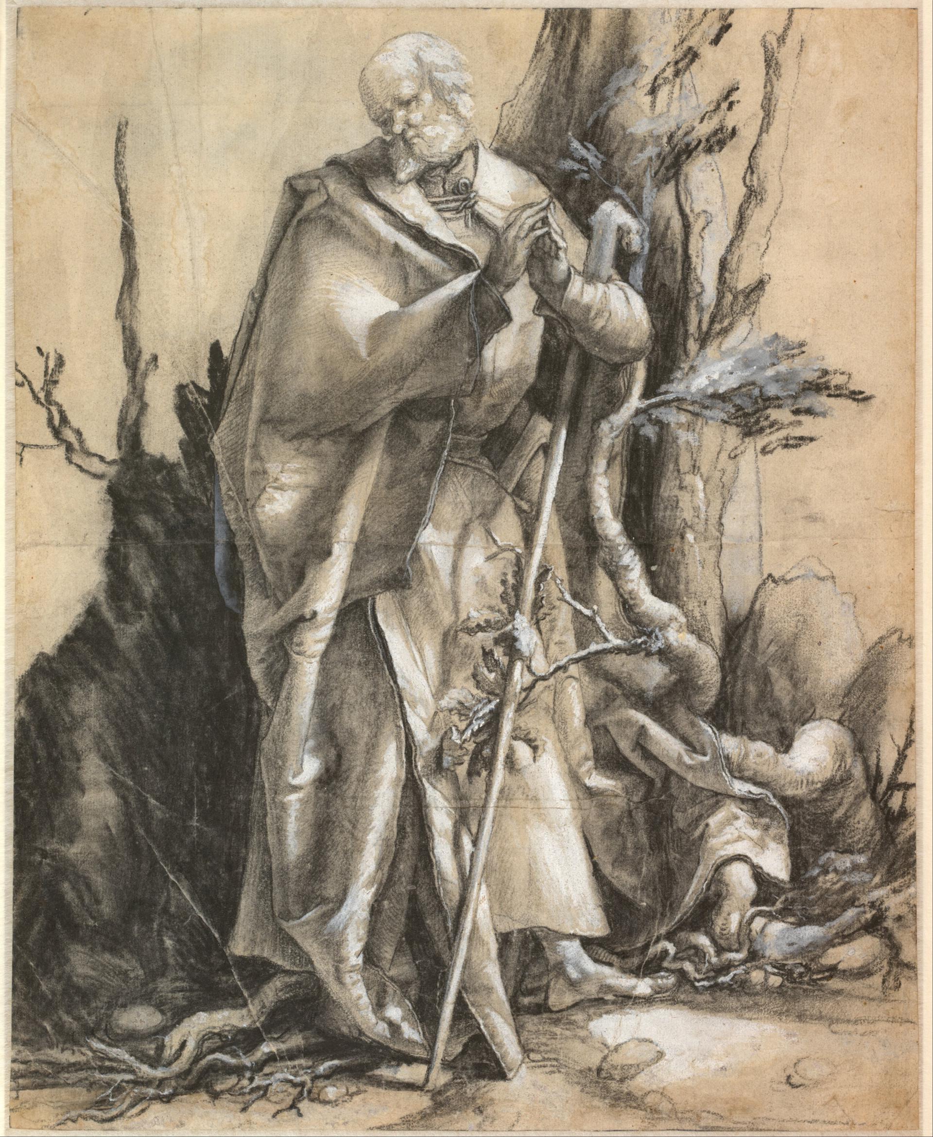 0026_丢勒_Albrecht Durer 1471–1528-Bearded Saint in a Forest c 1516_3202x3901PX_TIF_97DPI_36_0