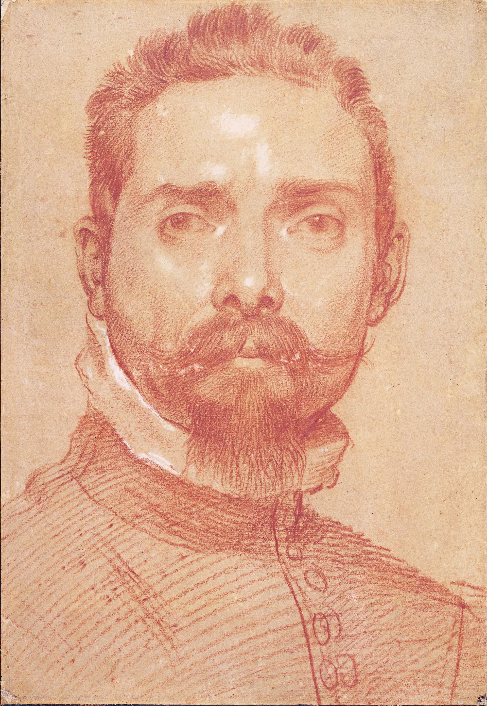 0063 卡拉齐 Annibale Carracci 1560 1609 Male Portrait The Lutenist Masche 2420x3505px Tif 97dpi 24