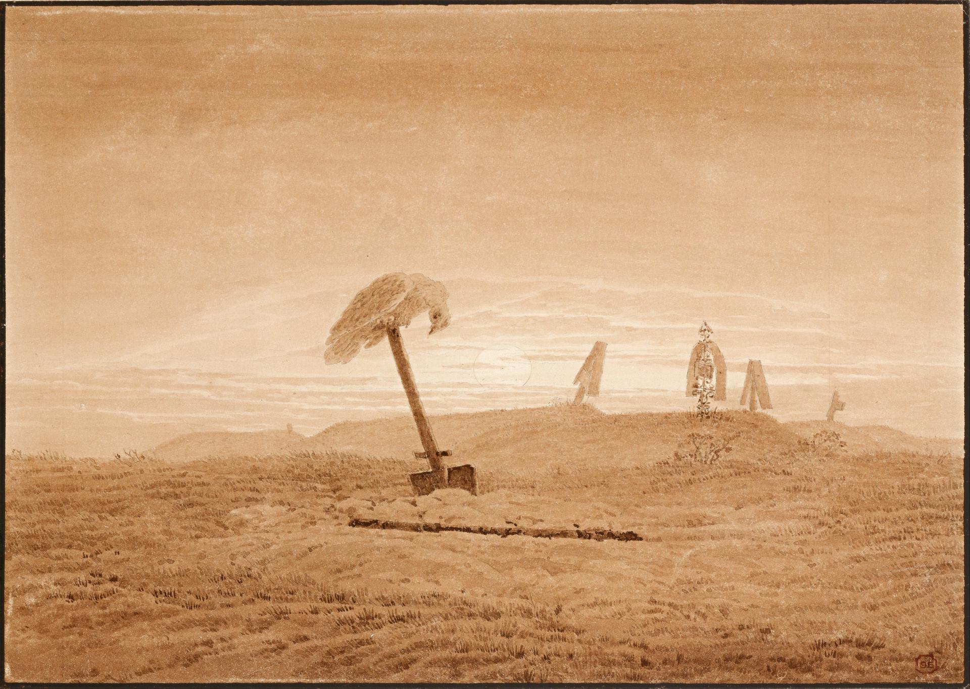 0067_卡斯帕大卫弗里德里希_Caspar David Friedrich 1774–1840-Landscape with Graves c 183_3993x2837PX_TIF_97DPI_33_0_弗里德里希