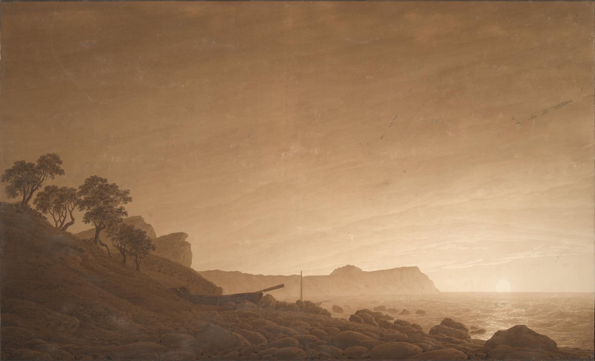 0068_卡斯帕大卫弗里德里希_Caspar David Friedrich 1774–1840-View of Arkona with Rising Mo_7641x4641PX_TIF_97DPI_103_0_弗里德里希