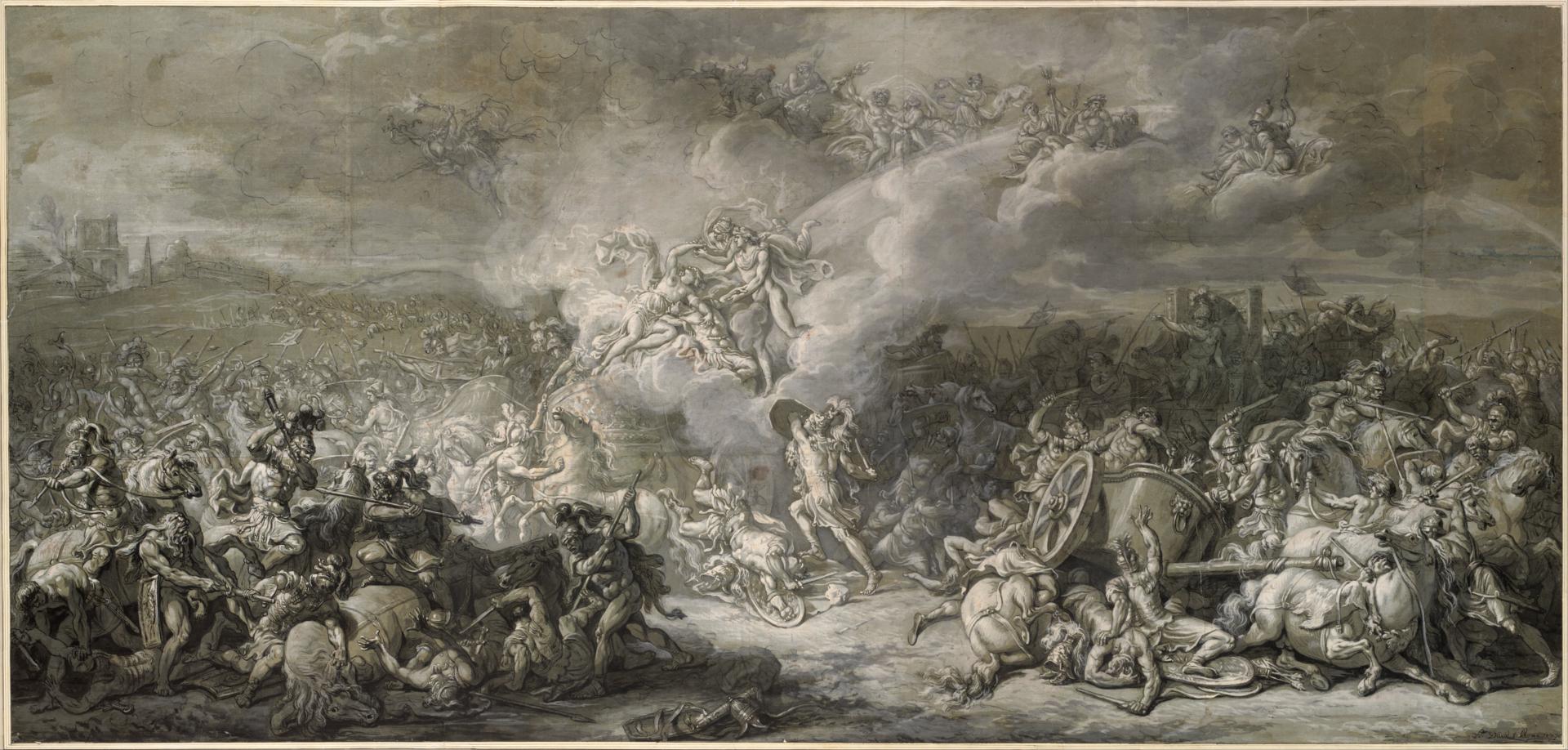 0147_雅克_Jacques Louis David 1748–1825-The Combat of Diomedes1776_7391x3533PX_TIF_97DPI_76_0