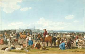 0035_凡库贝尔_Wilhelm von Kobell 1766–1855-Cattle Market before a Large City_4788x3073PX_TIF_97DPI_43_0