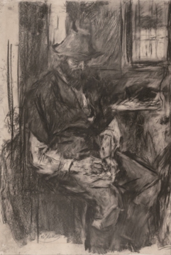 0085_莱伯尔_Wilhelm Leibl 1844–1900-Farmer at a Table Stuffing His Pipe _2465x3685PX_TIF_97DPI_26_0