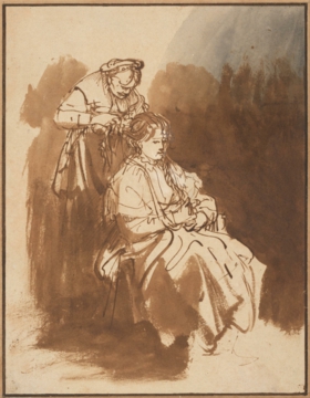 0093_伦勃朗_Rembrandt 1606–1669-A Young Woman Having Her Hair Braided c _3246x4168PX_TIF_97DPI_39_0