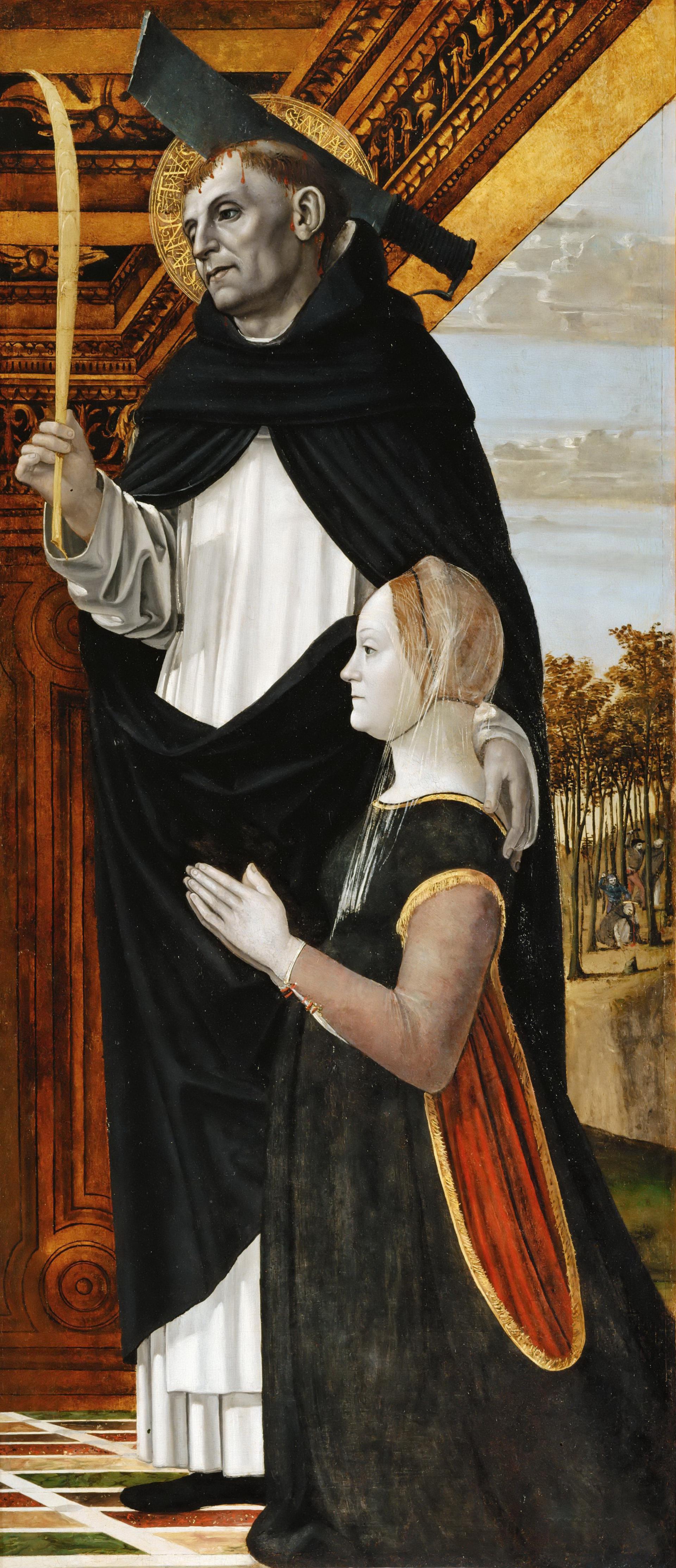 0016_贝格诺雷_Ambrogio Bergognone c 1460-1523 —— Saint Peter Martyr and Kneeling Donor_2205x5112PX_TIF_72DPI_33_0