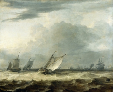 0002_埃弗丁_Allart van Everdingen —— Sailing Vessels in Stormy Weather_4018x3280PX_TIF_72DPI_38_0