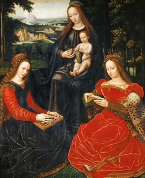 0017_本森_Ambrosius Benson c 1495-before 1550 —— Virgin and Child with Saints Catherine of Alexandria and Barbara_3214x3966PX_TIF_72DPI_37_0